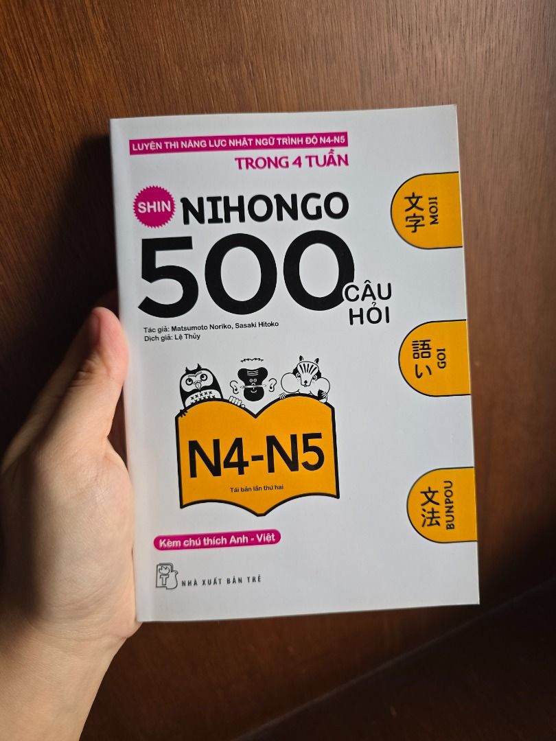 N5 Books - Vocabulary (Category: Textbooks) located in Taguig. Submitted by erichabeee (Listing ID 1451770168, Image 1). Description: 2 book bundle for N5-N4 level; with red sheet for easier review. 350 each; take both for 600 RFS: Downsizing. Lowballers will not be entertained. MOP: BPI, Gcash, Gotyme, etc.