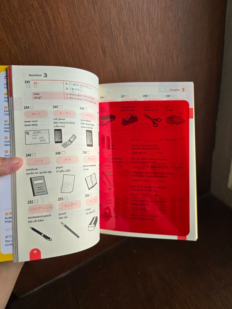 N5 Books - Vocabulary (Category: Textbooks) located in Taguig. Submitted by erichabeee (Listing ID 1451770168, Image 3). Description: 2 book bundle for N5-N4 level; with red sheet for easier review. 350 each; take both for 600 RFS: Downsizing. Lowballers will not be entertained. MOP: BPI, Gcash, Gotyme, etc.