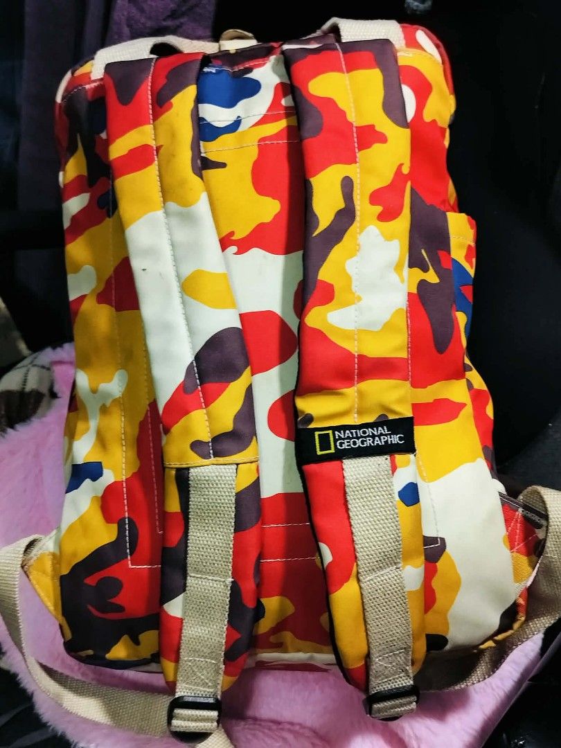 National Geographic Camo Backpack (Category: Backpacks) located in Manila. Submitted by rose_onlineshop28 (Listing ID 1451800933, Image 2). Description: Preloved, Adult bagpack.