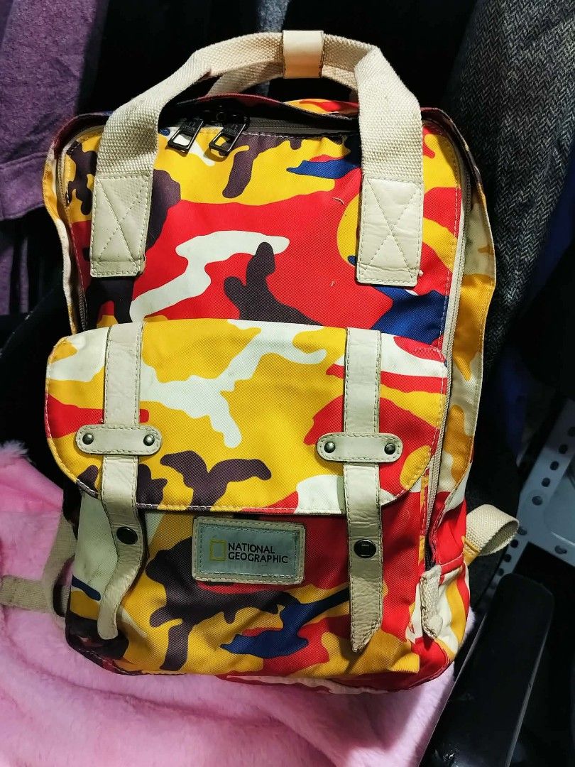 National Geographic Camo Backpack (Category: Backpacks) located in Manila. Submitted by rose_onlineshop28 (Listing ID 1451800933, Image 1). Description: Preloved, Adult bagpack.