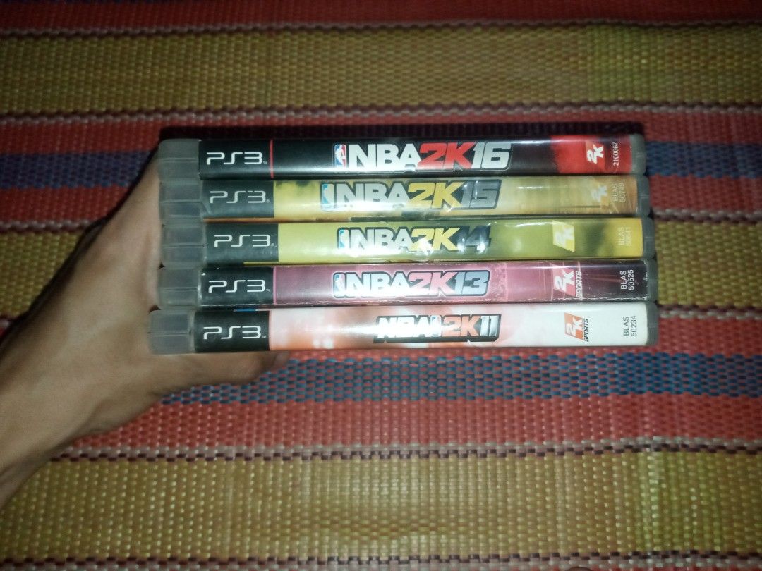 NBA 2k Bundle (Category: PlayStation) located in Cagayan de Oro. Submitted by baksee (Listing ID 1451861105, Image 2). Description: Take all for 1k NBA 2k11, 2k13, 2k14, 2k15, 2k16 May visible scratches lang sa 2k11. Faded na rin yung sides ng artwork. Di ko na ma test, sira na PS3 BUY AT YOUR OWN RISK.