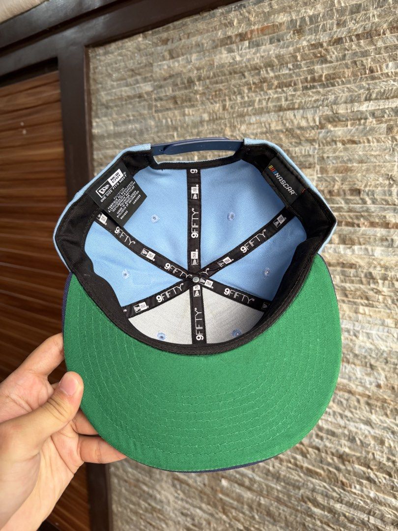 New Era Busch Light Snapback Hat (Category: Caps & Hats) located in Quezon City. Submitted by La_chico07 (Listing ID 1451879824, Image 2). Description: - Light blue Busch Light Nascar snapback - Navy blue brim and details - New Era 9FIFTY model - Adjustable snapback closure - not store released.