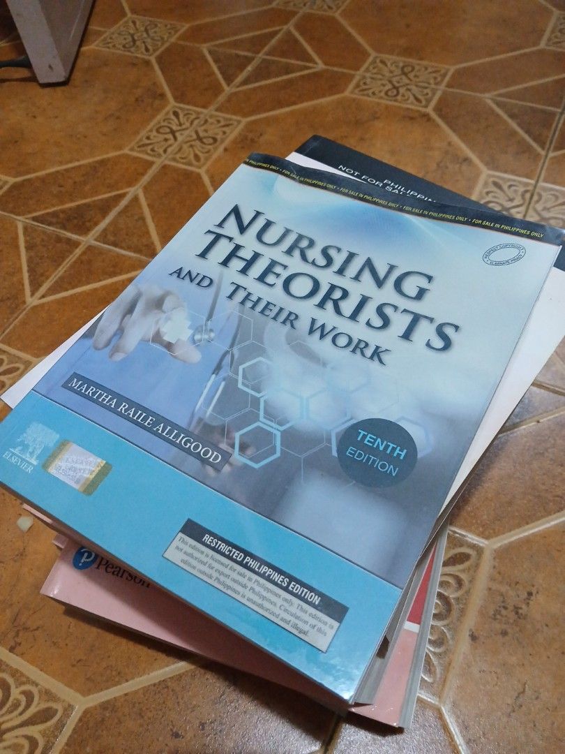 Nursing Theorists and Their Work 10th Edition Alligood (Category: Textbooks) located in Manila. Submitted by angela_f1234 (Listing ID 1451844579, Image 3). Description: - Nursing Theorists and Their Work, 10th Edition - Author: Martha Raile Alligood - Restricted Philippines Edition (Not authorized for export) - Excellent reference book for nursing students - Used once, in good condition, with plastic cover - Please check photos for detailed condi