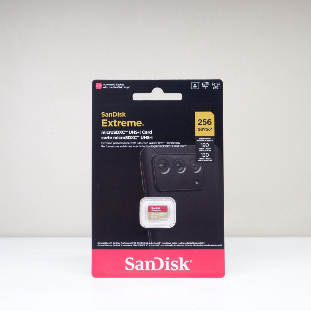 Original Sandisk Extreme (256GB) MicroSD Card (Category: Memory & SD Cards) located in Manila. Submitted by abbyaguilar (Listing ID 1451847546, Image 1). Description: Please read, don’t waste my time. 🏷️ ₱3,800 FIX! ‼️ Pass sa TAWAD Original Sandisk Extreme (256GB) MicroSD Card • 100% original • Brand new sealed • Includes SD Card adapter • Compatible with DJI, Insta360, GoPro, Drones, CCTV, Dashcams, Smartphones, Nintendo Switch, and more Other