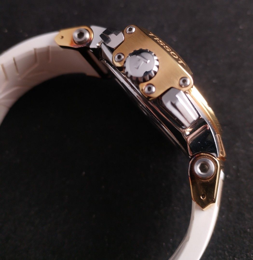 Original Tissot T-Trace Chronograph (Category: Luxury Watches) located in San Juan City. Submitted by exclusivelyours (Listing ID 1451854607, Image 3). Description: Authentic Tissot T-Trace Collection Classic sporty-elegant chronograph from Tissot, Switzerland’s trusted watch brand since 1853. Perfect for daily wear, casual outings, or semi-formal occasions. Specs & Features: ▪️ Case: ~42mm | Stainless steel + gold-toned finish | Scratch-resistan