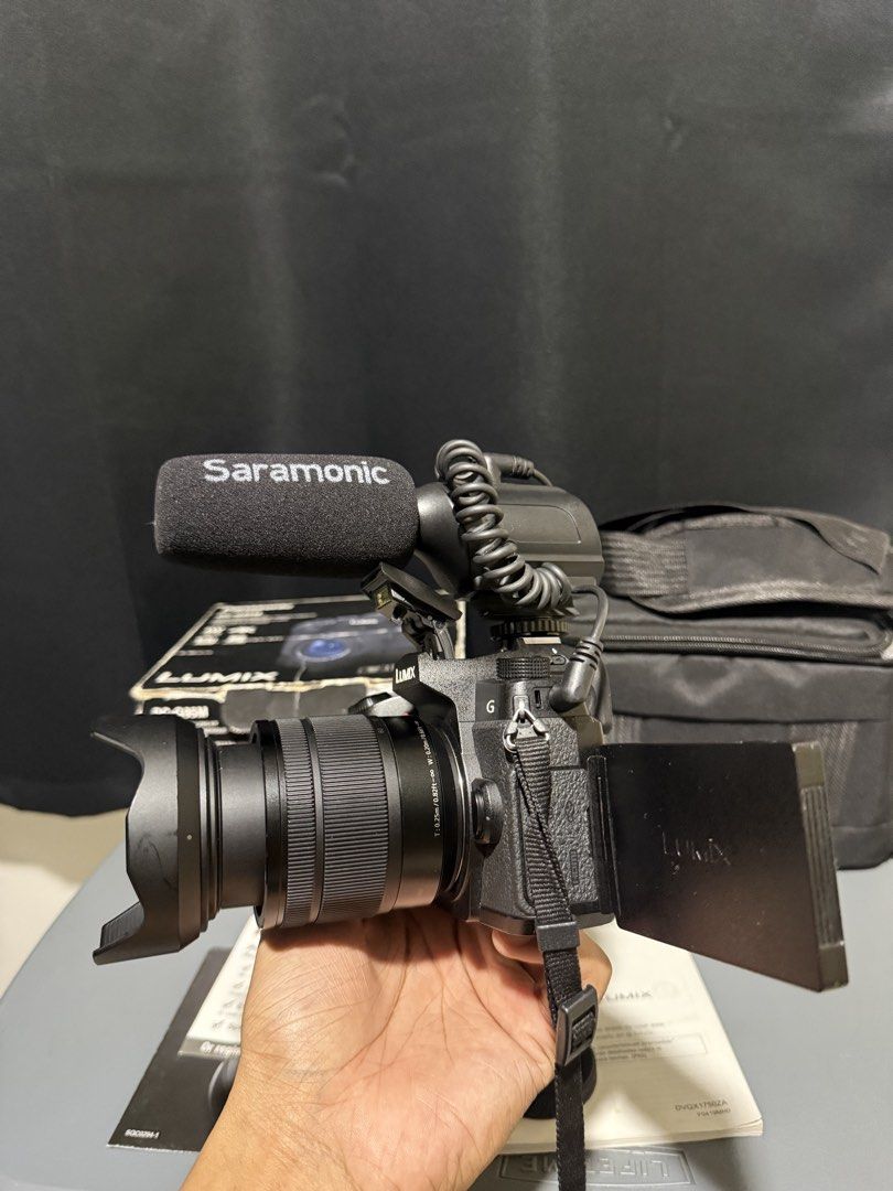 Panasonic Lumix DC-G95M with Lens & Accessories (Category: Cameras) located in Quezon City. Submitted by senmaxxing (Listing ID 1451799921, Image 3). Description: Pwede trade sa Macbook m2 or Gaming Laptop Price: 35k Only - pass sa lowballers Panasonic Lumix DC-G95M With Lens, 2 batteries, charger, Seramonic Mic, 128gb sd card & Box Inclusions Lumix DC-G95M With box Lens 12-60 Seramonic Mic With Original Charger & 2 batteries 4k+ Shutter Count on