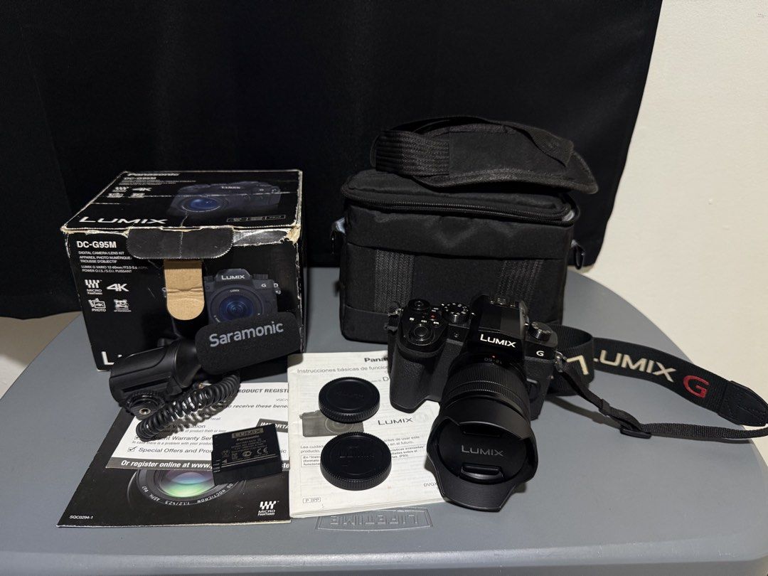 Panasonic Lumix DC-G95M with Lens & Accessories (Category: Cameras) located in Quezon City. Submitted by senmaxxing (Listing ID 1451799921, Image 1). Description: Pwede trade sa Macbook m2 or Gaming Laptop Price: 35k Only - pass sa lowballers Panasonic Lumix DC-G95M With Lens, 2 batteries, charger, Seramonic Mic, 128gb sd card & Box Inclusions Lumix DC-G95M With box Lens 12-60 Seramonic Mic With Original Charger & 2 batteries 4k+ Shutter Count on