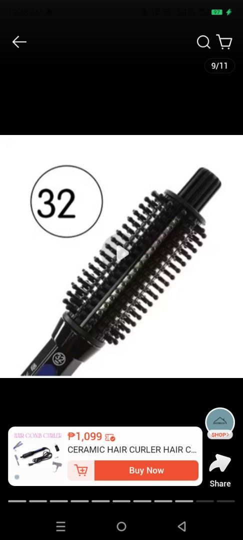 Professional Ceramic Hair Comb Curler 32mm (Category: Hair) located in Pasig City. Submitted by artliam888 (Listing ID 1451879869, Image 2). Description: - Professional Ceramic Hair Curler - 32mm Barrel Size - Adjustable Heat Settings: 150°C to 230°C - Easy Temperature Control Buttons - Comes with Original Box and Manual - Ideal for At-Home Hair Styling BRANDNEW with Box market price 1,099 . Selling for only 699 pesos only. . Manggahan, Pasig Cit