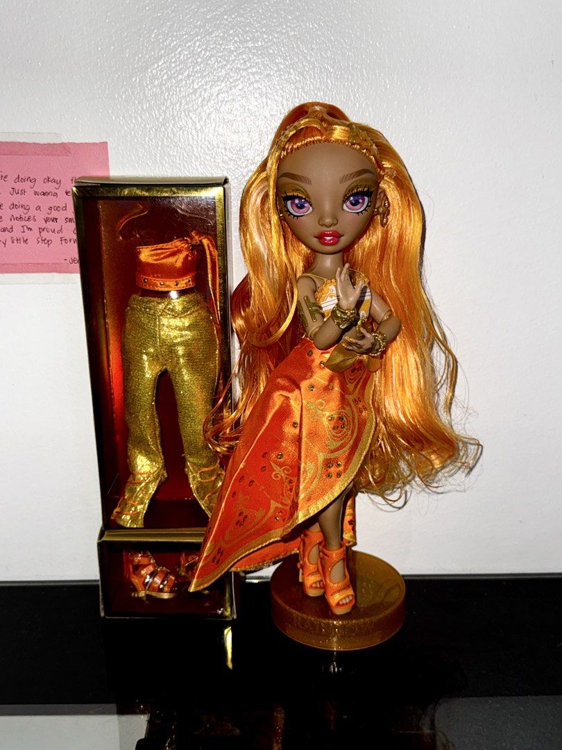 Rainbow High Doll Series 3- Meena Doll (Category: Kids Toys) located in Cavite. Submitted by minjeongwi92804 (Listing ID 1451820416, Image 1). Description: FOR SALE 💖✨ Rainbow High Meena 🧡🍊 Condition: ✅ Good as new ✅ Complete Inclusions ✅ Can ship with box Price: 1.8k (Originally bought 2.5k) PM me if interested Price is Negotiable 💚 - Rainbow High Meena Isabella doll - Includes original outfit and accessories - Features beautiful orange hair