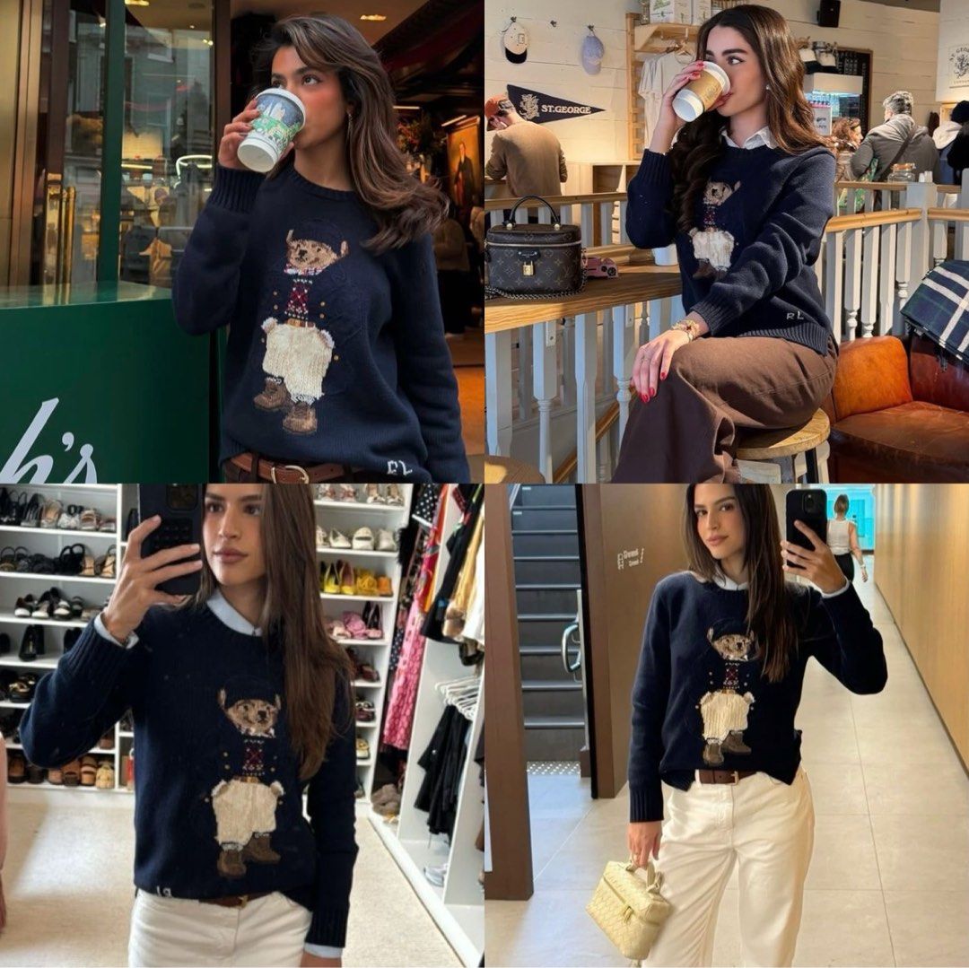 Ralph lauren Navy Polo Bear Sweater (Category: Coats, Jackets and Outerwear) located in Quezon City. Submitted by classychicph92 (Listing ID 1451723436, Image 1). Description: - Classic navy sweater - Iconic Polo bear graphic - Long sleeves - Crew neck - Comfortable knit material - Perfect for a casual yet stylish look.
