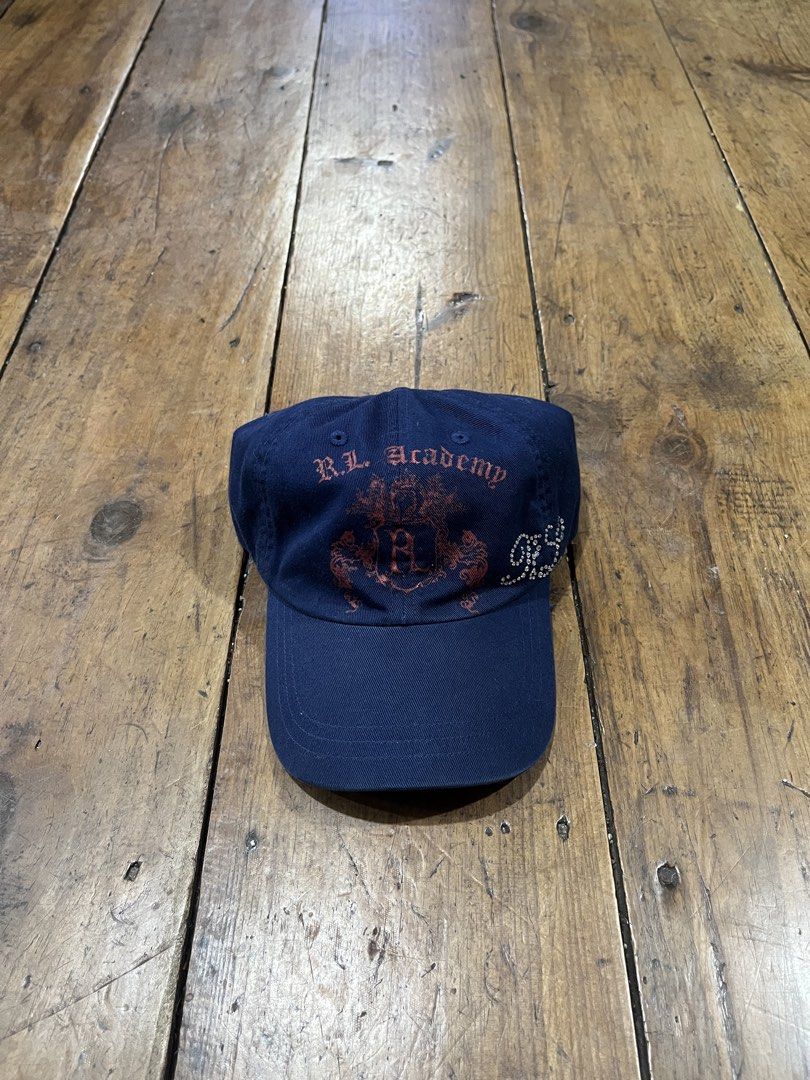 Ralph Lauren RL Academy Y2K Embellished Cap (Category: Hats & Beanies) located in Baguio. Submitted by fishy___fish (Listing ID 1451898253, Image 1). Description: Ralph Lauren RL Academy Y2K Cap Size Girls 7-16 (Youth/Women’s Size) Strap adjuster No issues.