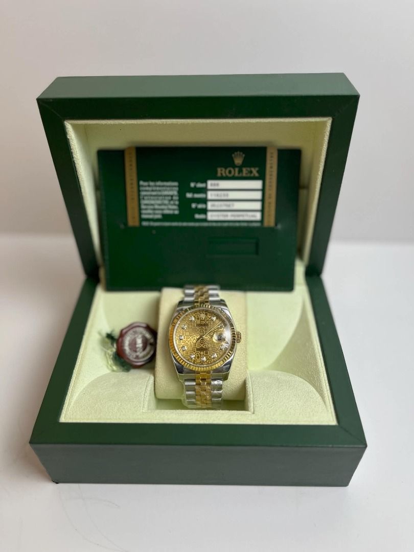 Rolex Datejust 36 mm Diamond Computer Face Two Tone Super Jubilee (Category: Luxury Watches) located in Manila. Submitted by pl.co (Listing ID 1451805727, Image 1). Description: ⌚ Rolex Datejust 36 Ref. 116233 Two Tone For sale: Authentic Rolex Datejust 36mm Ref. 116233 A timeless Rolex classic featuring a two-tone stainless steel and 18K yellow gold construction with an elegant diamond computer dial and Jubilee bracelet. Perfect for those who ap