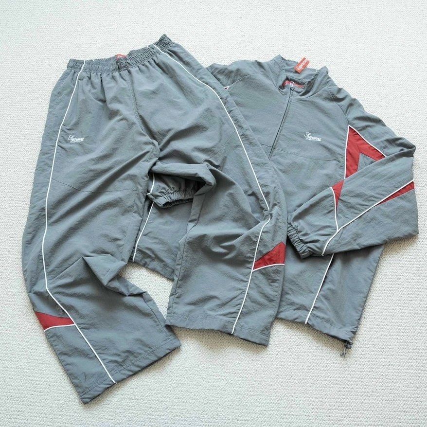 Supreme Contrast Piping Track Jacket (Category: Sets & Coordinates) located in Manila. Submitted by godspeedmnl (Listing ID 1451861065, Image 3). Description: Supreme Contrast Piping Track Jacket 4,189PHP (Top Only) / Sizes: S, M, L, XL Colorway: Grey, Black 4,089PHP (Bottoms Only) / Sizes: S, M, L, XL Colorway: Grey, Black 7,589PHP / ASPACK / SET (Feel free to message me for additional photos.) Package included: • Supreme Contrast Piping Track J