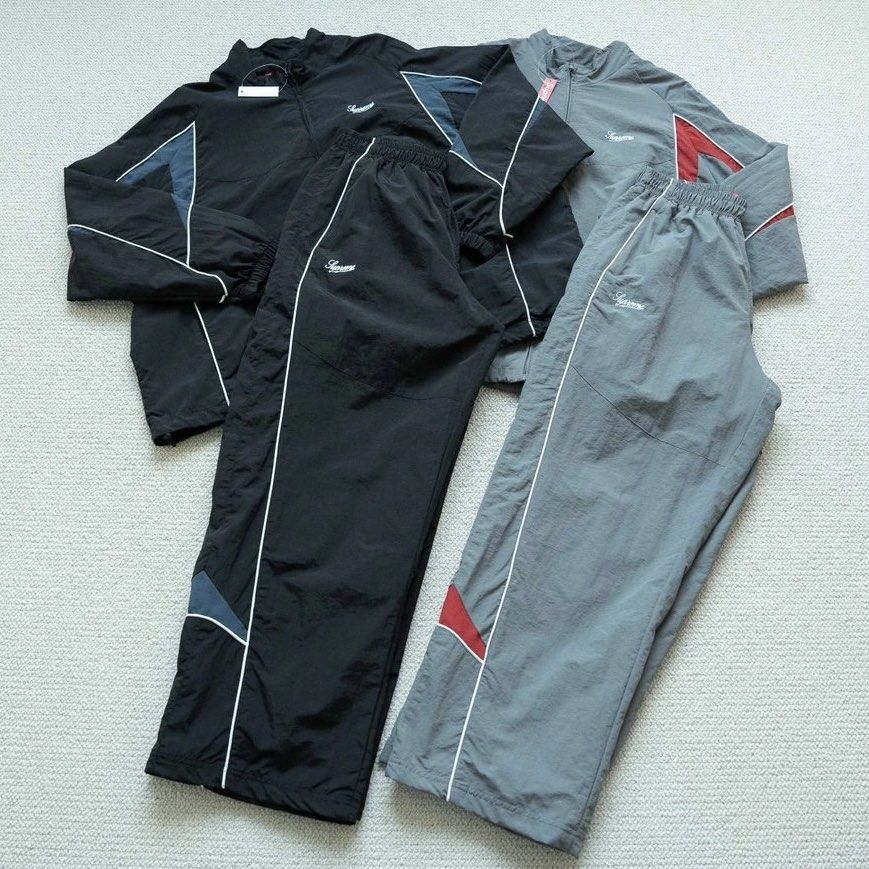 Supreme Contrast Piping Track Jacket (Category: Sets & Coordinates) located in Manila. Submitted by godspeedmnl (Listing ID 1451861065, Image 1). Description: Supreme Contrast Piping Track Jacket 4,189PHP (Top Only) / Sizes: S, M, L, XL Colorway: Grey, Black 4,089PHP (Bottoms Only) / Sizes: S, M, L, XL Colorway: Grey, Black 7,589PHP / ASPACK / SET (Feel free to message me for additional photos.) Package included: • Supreme Contrast Piping Track J