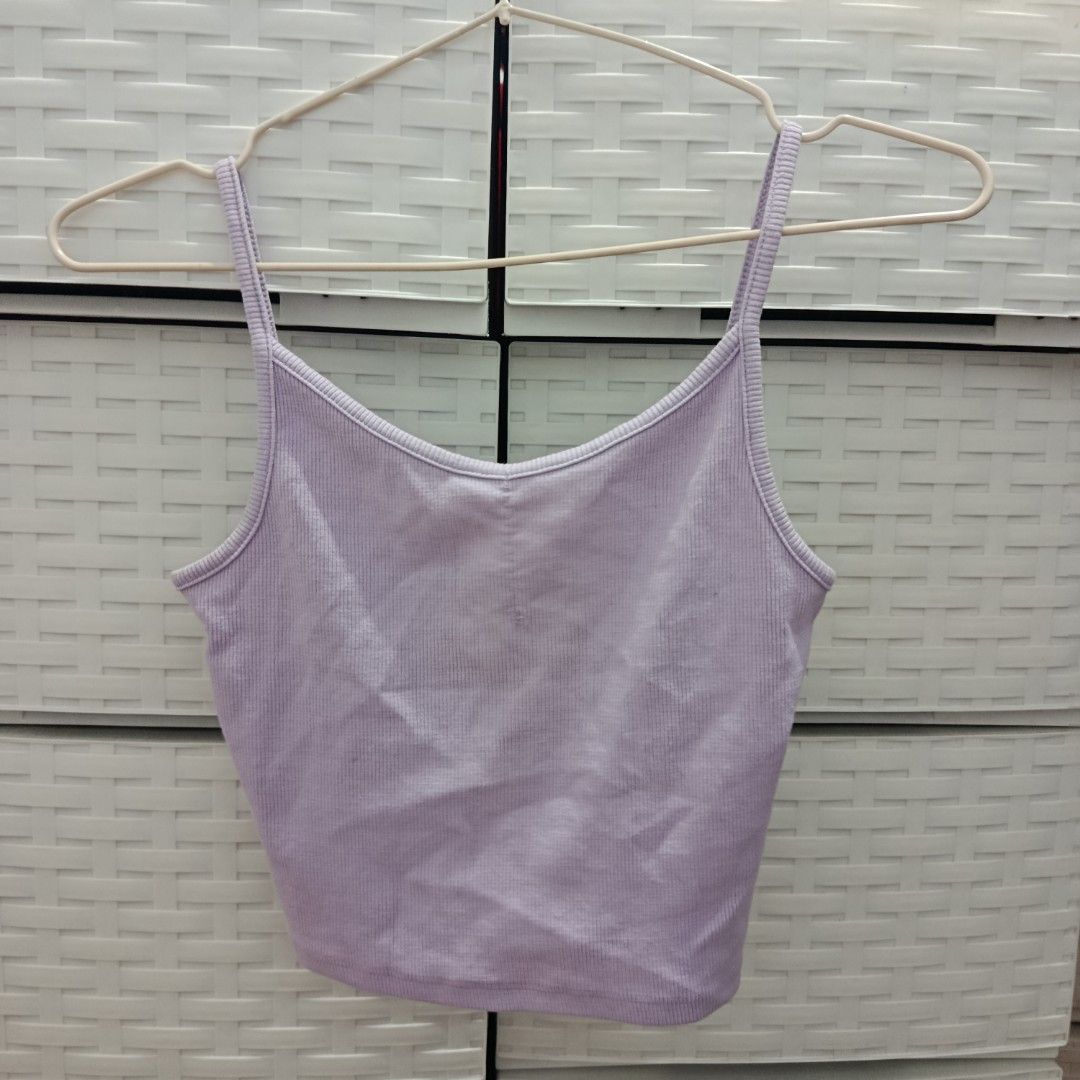Tally Weijl cropped top purple (Category: Sleeveless) located in Quezon City. Submitted by wornthisway_ (Listing ID 1451861731, Image 1). Description: xs on tag rfs decluttering barely used.