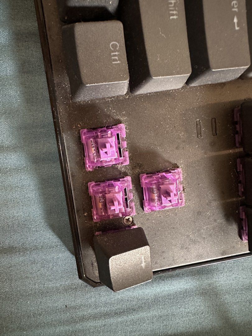 Tecware Phantom Elite 87 Keys Modular Mechanical Keyboard (Category: Computer Keyboard) located in Manila. Submitted by eunthelion (Listing ID 1451755733, Image 3). Description: - Tecware Phantom Elite TKL Mechanical Keyboard - 87 Keys - Akko Lavender Purple Switches - Grey & Black Keycaps - shroud has yellowed - There are marks on the body as seen on the last photos.