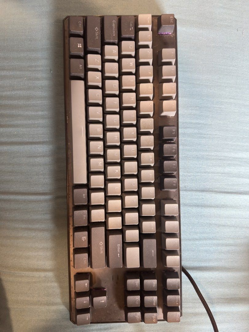 Tecware Phantom Elite 87 Keys Modular Mechanical Keyboard (Category: Computer Keyboard) located in Manila. Submitted by eunthelion (Listing ID 1451755733, Image 2). Description: - Tecware Phantom Elite TKL Mechanical Keyboard - 87 Keys - Akko Lavender Purple Switches - Grey & Black Keycaps - shroud has yellowed - There are marks on the body as seen on the last photos.