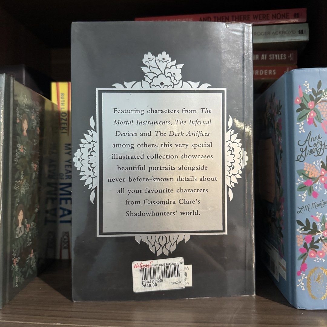 The Shadowhunter Chronicles Illustrated History by Cassandra Clare (Category: Storybooks) located in Manila. Submitted by books_in_between (Listing ID 1451742226, Image 3). Description: - Illustrated history of notable Shadowhunters and Denizens of Downworld. - Features characters from The Mortal Instruments, The Infernal Devices, and The Dark Artifices. - Showcases beautiful portraits with never-before-known details about favorite characters. - 