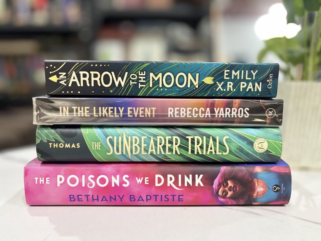 Thrift Books (Category: Storybooks) located in Cabuyao City. Submitted by emmanebro31965 (Listing ID 1451711223, Image 1). Description: Personally collected books for sale! In the likely event- 350 An Arrow to the moon (fairyloot signed ed.)- 400 Sun Bearer trials- 200 The Pioson we Drink-350 Feel free to message and negotiate, yet be reasonable. Low ballers won’t be entertained. Sorry. MOD: Jnt sf c/o the buyer MOP: Gcash, Maribank, Gotyme.