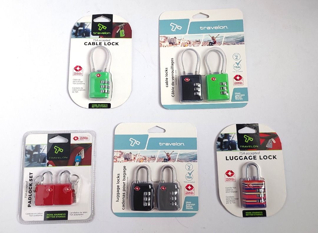 TSA Lock Combination or Keyed Cable Regular Assorted Brands NewUSA (Category: Locks, Doors & Gates) located in Mandaluyong City. Submitted by bentapinas (Listing ID 1451769683, Image 2). Description: Contact 09177980599 if interested. Bought directly in the USA. Assorted TSA Luggage Locks by Brookstone, GForce, Masterlock, Olympia, Samsonite and Travelon. Cable, 3-Digit Combination or Keyed. Prices differs for each lock. Guaranteed original. Meet