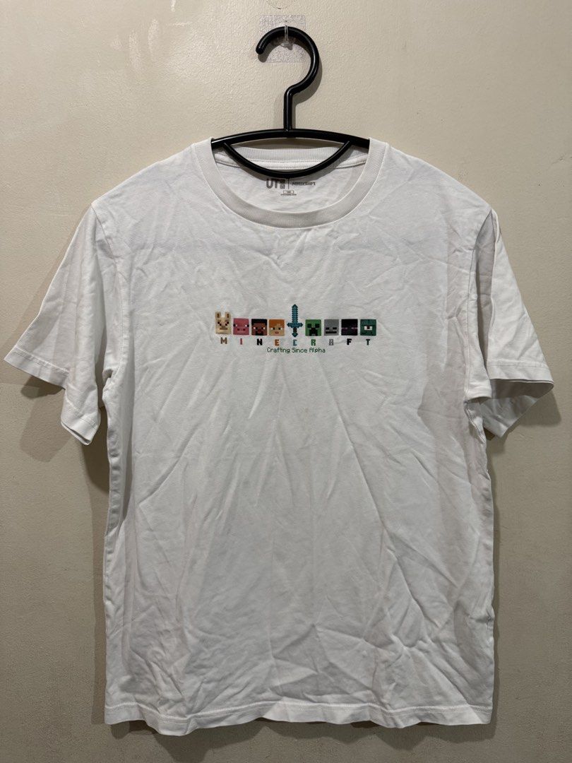 UNIQLO Minecraft Shirt (Category: Babies & Kids Fashion) located in Taguig. Submitted by _decluttermomma_ (Listing ID 1451880632, Image 1). Description: Preloved UNIQLO Shirt Size 160 (8-10 years old) Like new 💵 200.