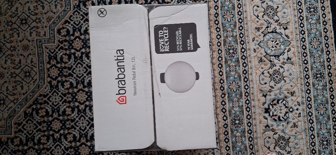 Unopened NewIcon Pedal Bin 12L Matt Steel (Category: Waste Bins & Bags) located in Kuala Lumpur. Submitted by skmsf (Listing ID 1451745157, Image 3). Description: Brabantia NewIcon Pedal Bin. 12L capacity. Matt steel finish. Soft-close lid and odour-proof closure. Non-slip pedal for easy operation. Great for the kitchen or bathroom. This is brandnew..