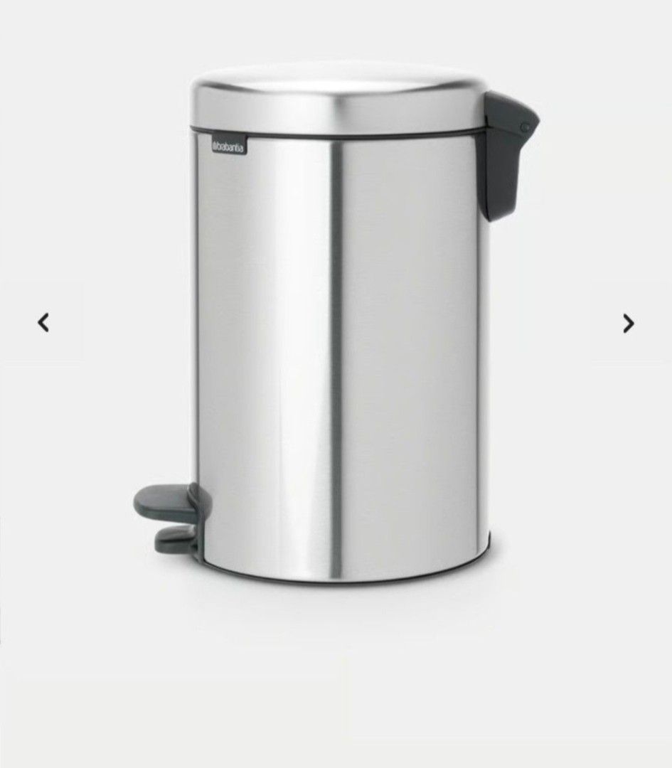 Unopened NewIcon Pedal Bin 12L Matt Steel (Category: Waste Bins & Bags) located in Kuala Lumpur. Submitted by skmsf (Listing ID 1451745157, Image 2). Description: Brabantia NewIcon Pedal Bin. 12L capacity. Matt steel finish. Soft-close lid and odour-proof closure. Non-slip pedal for easy operation. Great for the kitchen or bathroom. This is brandnew..