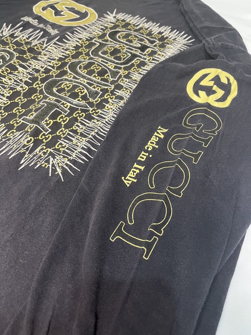 Vintage Gucci Bootleg Longsleeves (Category: Tshirts & Polo Shirts ) located in Angeles City. Submitted by 4sureph (Listing ID 1451761426, Image 3). Description: Vintage Gucci Bootleg Longsleeves 600php 3XL Length 30.5” Pit to pit 26.5” 📩 DM to buy 📌 Free shipping (Philippines only) ⚠️Second-hand/Thrifted - manage your expectations ⚠️ Check the item carefully before buying ⚠️ All sales are final, no returns/exchanges after #4SUREphp.
