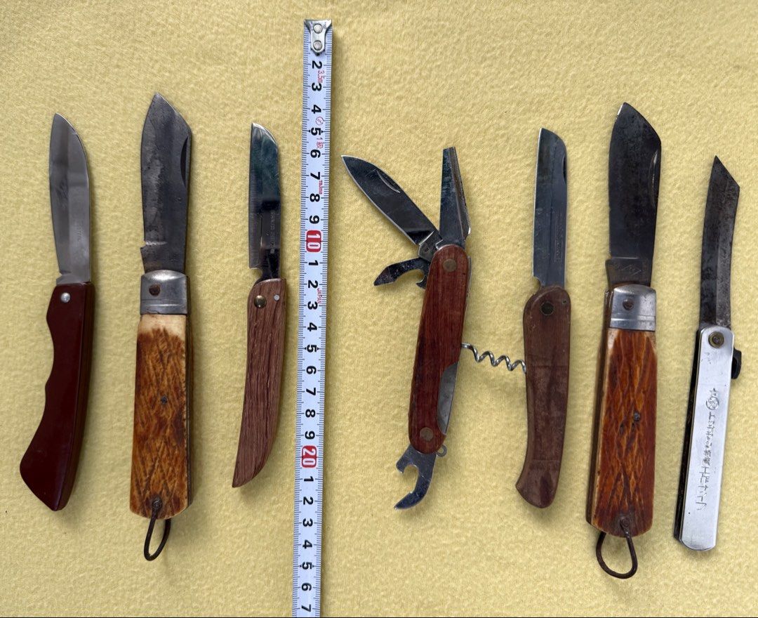 Vintage Pocket Knives Collection - Multi-tool, Folding Knives (Category: Knives & Chopping Boards) located in Calamba. Submitted by transitory (Listing ID 1451758782, Image 3). Description: For Sale Assorted Folding Utility Knives some are vintage Take all price ₱1,500 still sharp and in good condition No part out J&T or lalamove c/o buyer Calamba,Laguna location Pm or contact 09165870869 Salamat .
