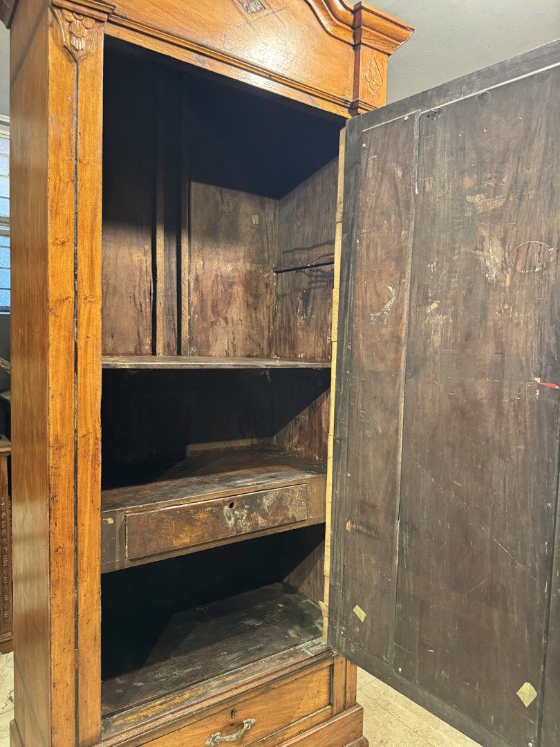 Vintage Solid Narra Puyat Aparador Cabinet (Category: Shelves, Cabinets & Racks) located in Manila. Submitted by sinaunang_gamit (Listing ID 1451762062, Image 3). Description: Vintage Solid Narra Puyat Aparador Cabinet Height: 87 inches Length: 36 inches Width: 21 inches ₱16k.