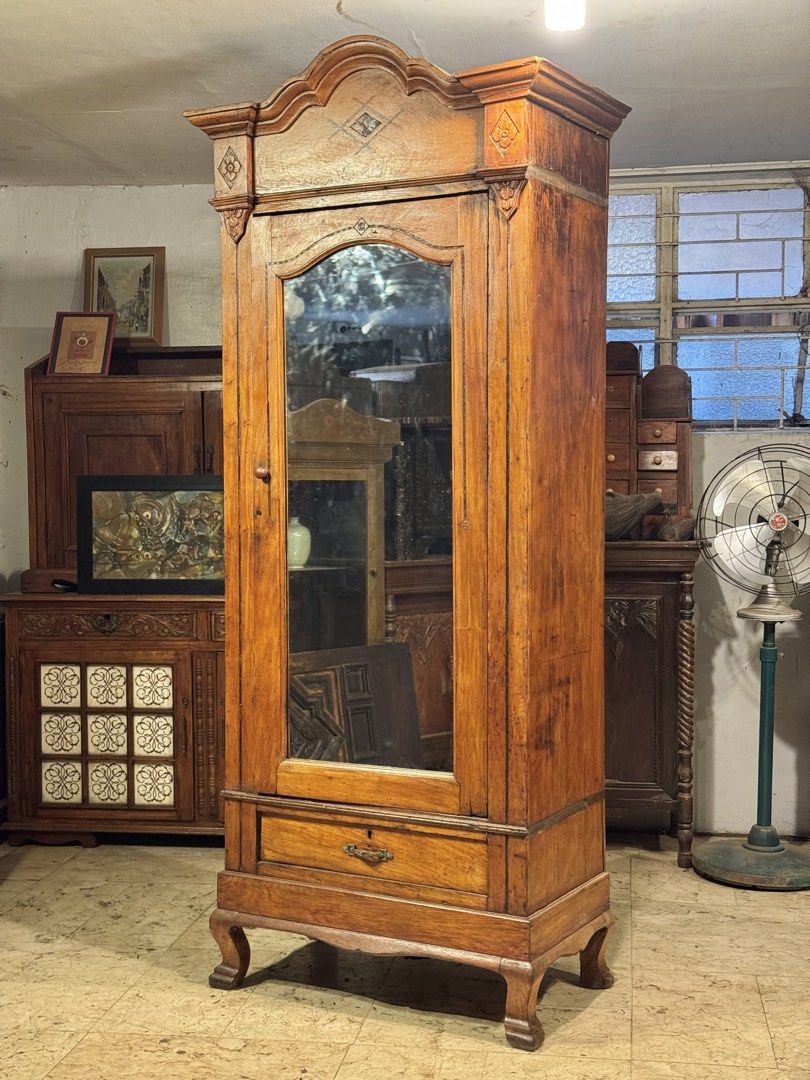 Vintage Solid Narra Puyat Aparador Cabinet (Category: Shelves, Cabinets & Racks) located in Manila. Submitted by sinaunang_gamit (Listing ID 1451762062, Image 2). Description: Vintage Solid Narra Puyat Aparador Cabinet Height: 87 inches Length: 36 inches Width: 21 inches ₱16k.