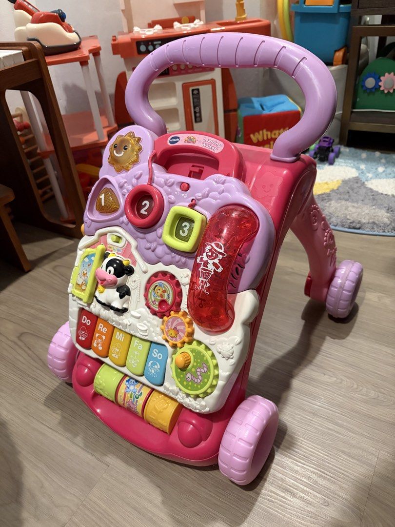 Vtech Sit To Stand Learning Walker (Category: Infant Playtime) located in Manila. Submitted by mamaandibby (Listing ID 1451746378, Image 1). Description: In great condition No scratch, dents or cracks Functioning properly.
