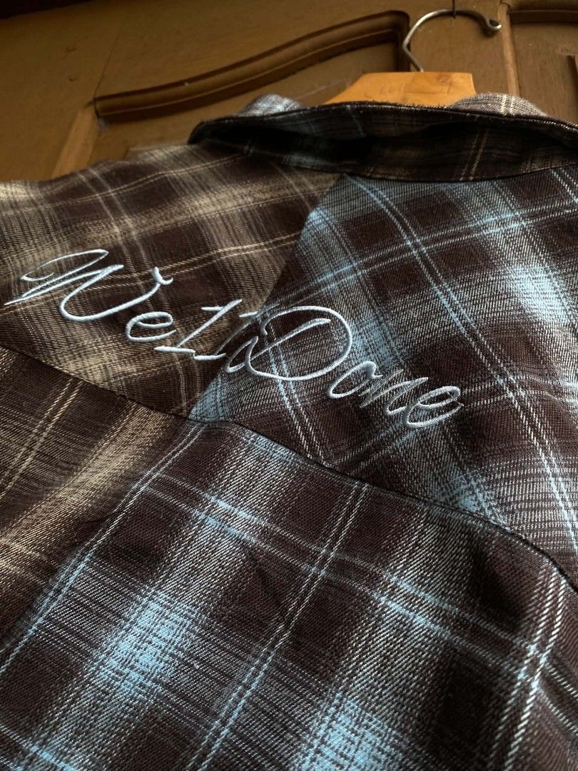 We11done logo split-color plaid flannel shirt OS (Category: Luxury Apparel) located in Cabuyao City. Submitted by PHdowner30 (Listing ID 1451709998, Image 3). Description: FOR SALE ONLY We11done logo split-color plaid flannel shirt OS Size: S ( 24x28 ) Excellent condition Distressed Oversized design Complete tags P600 + SF negotiable Pm.