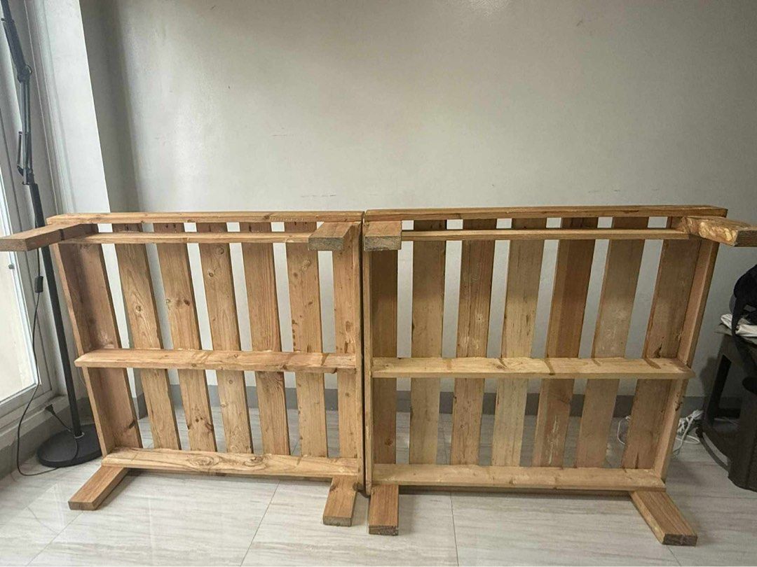 Wooden Bed Frame - Single Size (Category: Bed Frames & Mattresses) located in Taguig. Submitted by yanovels (Listing ID 1451876567, Image 2). Description: - Solid wood bed frame - needs cleaning, used for 2yrs.