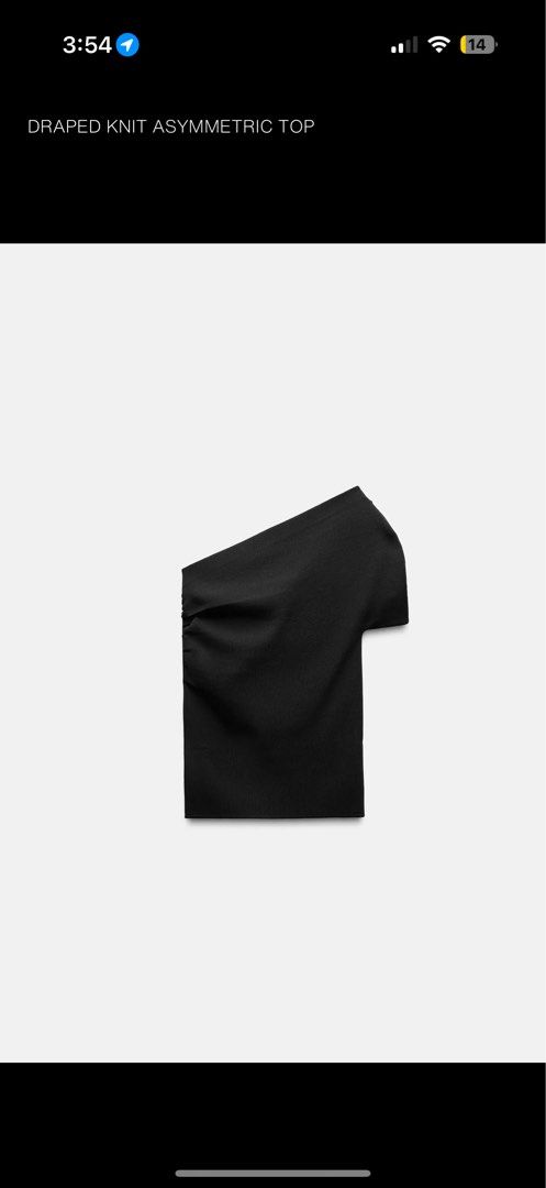 Zara Draped Knit Asymmetric Top (Category: Sleeveless) located in Quezon City. Submitted by treasurededit (Listing ID 1451891817, Image 2). Description: .