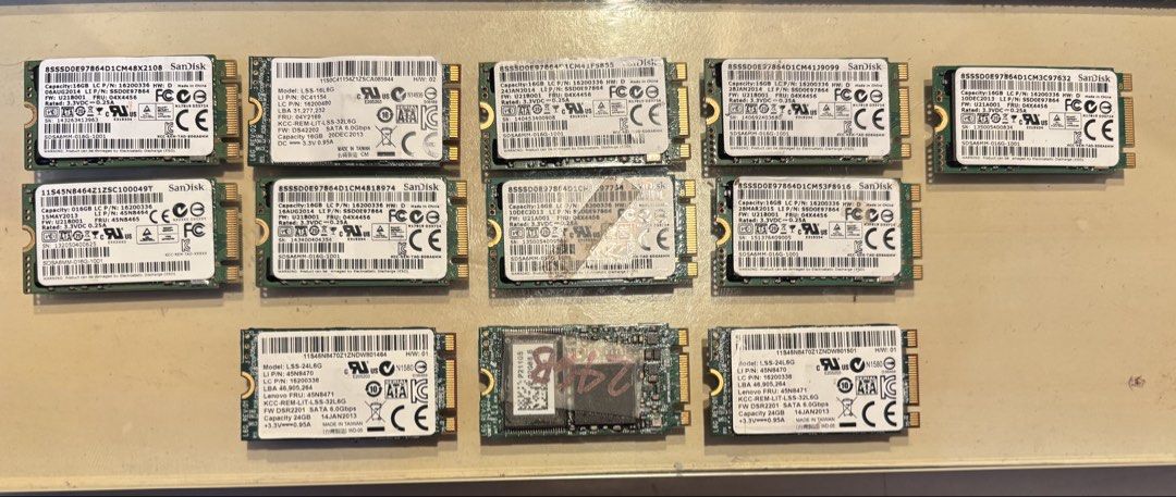 16GB and 24GB SSD (Category: Hard Disks & Thumbdrives) located in Manila. Submitted by jjhun (Listing ID 1452067304, Image 1). Description: - All units tested and confirmed working Pm lang po.