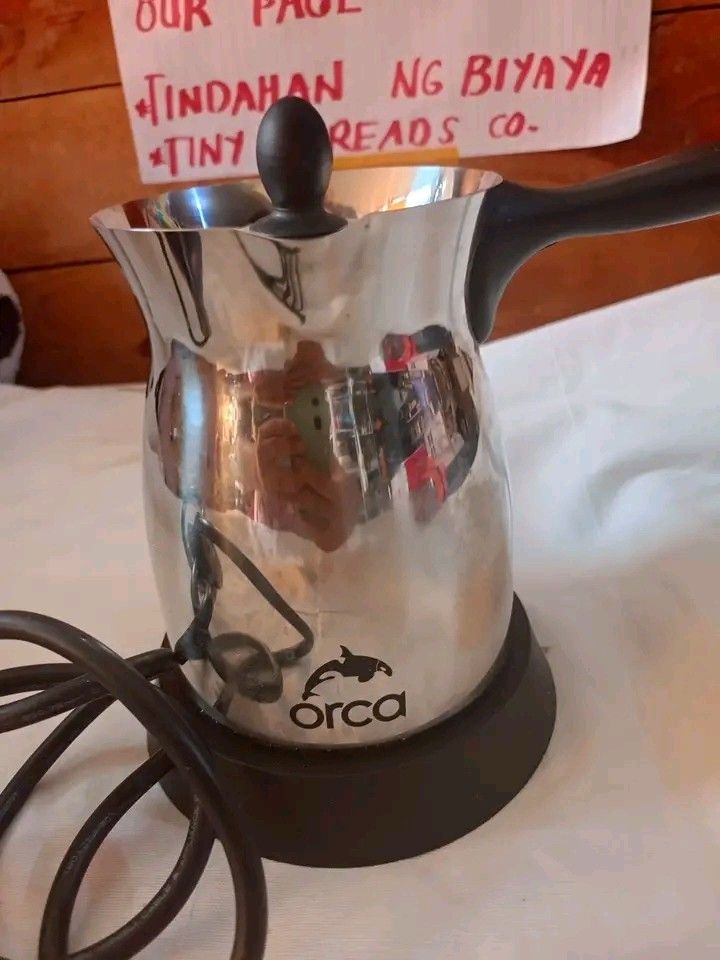 ☕ Orca Electric Turkish Coffee Pot ☕ (Category: Kettles & Airpots) located in Manila. Submitted by rubymielbona (Listing ID 1451900561, Image 2). Description: ☕ Orca Electric Turkish Coffee Pot ☕ ✨ Brand: Orca ✅ Brand New ⚡ Electric Turkish Coffee Pot 🥛 Perfect for coffee, tea, hot chocolate & milk ✨ Stainless Steel Body 💰 Only 480 ‼️‼️ Market price : 1,100❌❌ 📍 Nangka, Marikina 🚚 Available via Lalamove & J&T Express nationwide..