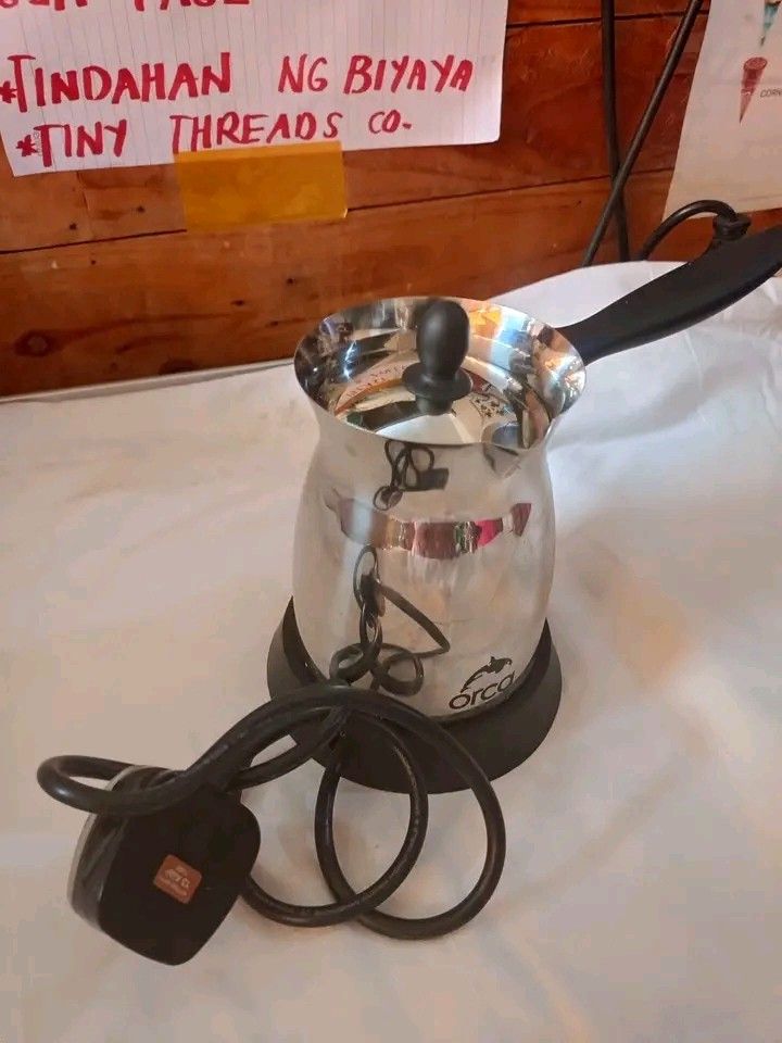 ☕ Orca Electric Turkish Coffee Pot ☕ (Category: Kettles & Airpots) located in Manila. Submitted by rubymielbona (Listing ID 1451900561, Image 3). Description: ☕ Orca Electric Turkish Coffee Pot ☕ ✨ Brand: Orca ✅ Brand New ⚡ Electric Turkish Coffee Pot 🥛 Perfect for coffee, tea, hot chocolate & milk ✨ Stainless Steel Body 💰 Only 480 ‼️‼️ Market price : 1,100❌❌ 📍 Nangka, Marikina 🚚 Available via Lalamove & J&T Express nationwide..