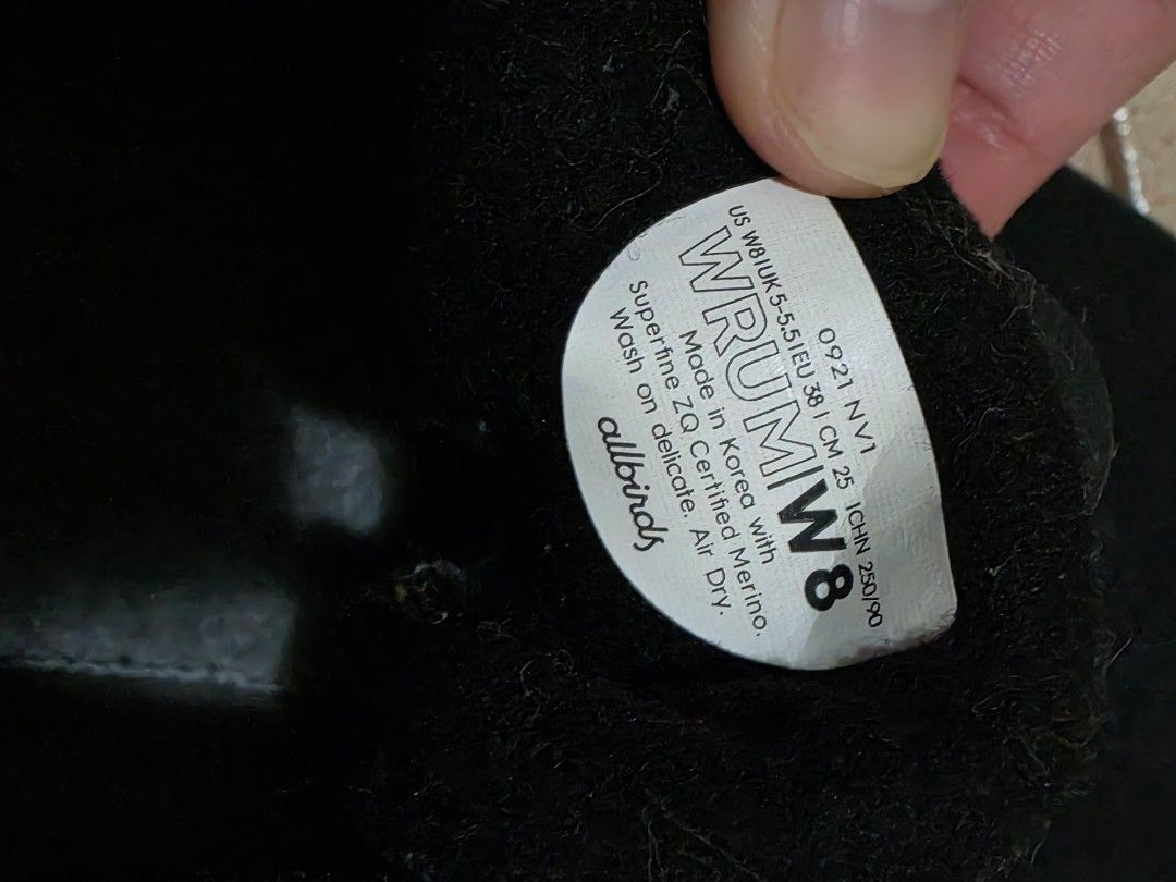 Allbirds womens wool runner shoes natural black (Category: Sneakers) located in Muntinlupa City. Submitted by topperware (Listing ID 1452019021, Image 3). Description: womens usa size 8 used less than 10x bought years ago from korea.