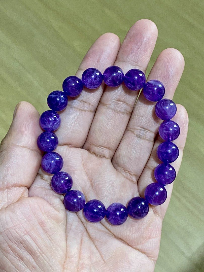 Amethyst Bracelet (Category: Bracelets) located in Pasig City. Submitted by talaversify (Listing ID 1452005920, Image 1). Description: Semi-precious stone: Amethyst Stone size: 10mm Wrist size: 16cm 💠 Natural stone 💠.