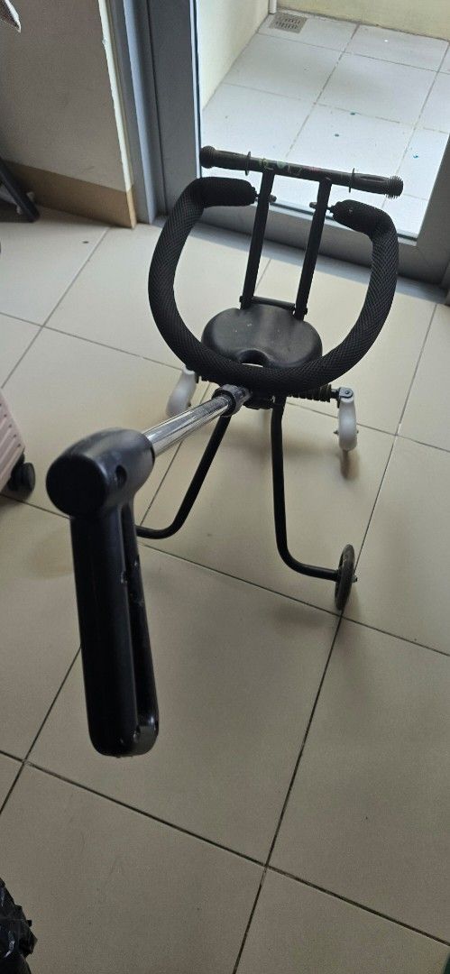 Black Magic Toy Scooter for Kids (Category: Kids Toys) located in Quezon City. Submitted by FredAver (Listing ID 1451957759, Image 1). Description: - Magic Toy scooter for kids (used) - Black frame with padded handlebars - Minor scuff marks from normal use - Still works great for fun rides - lightweight, convenient and foldable - Easy to steer and maneuver - Great for outdoor play - php200 only!.