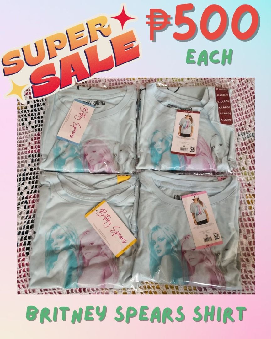 Britney Spears Shirt (Brand new) (Category: Shirts) located in Dangcagan. Submitted by cd_haven5 (Listing ID 1342279642, Image 1). Description: #Authentic #Legit #Original We only sell original items. All items posted are on hand. Please message me for availability of the item/s because the items are also posted on my other online stores. All items are imported unless stated PH. We also accept Pre-orders. #CD_Haven.