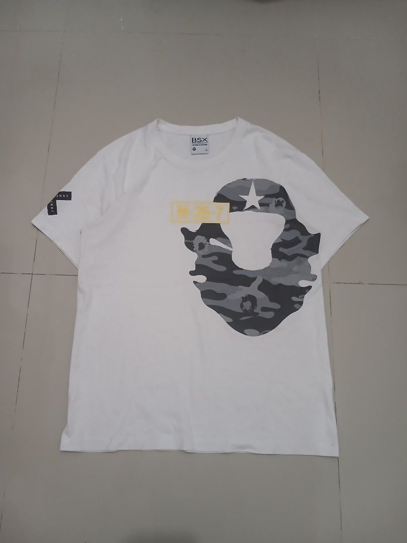 BSX Tshirt ( bape vibes ) (Category: Tshirts & Polo Shirts ) located in Siniloan. Submitted by itchanrodr46161 (Listing ID 1452054736, Image 1). Description: Dimes : W - 20.5 L - 27 Issues: None ( Need wash only ).