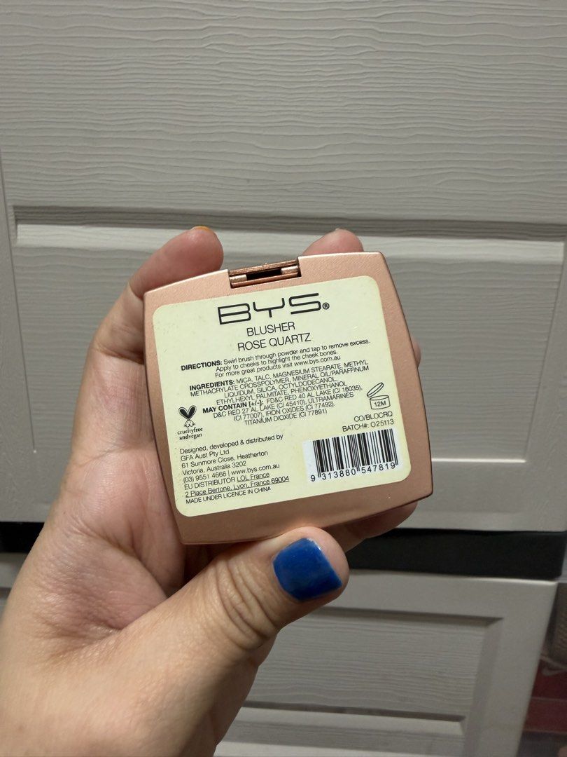 BYS Blush On Rose Quartz (Category: Makeup) located in Manila. Submitted by iykyklou (Listing ID 1452025631, Image 2). Description: Used twice. Bought this as an emergency blush lang kasi naiwan ko makeup kit ko one time 🙈.