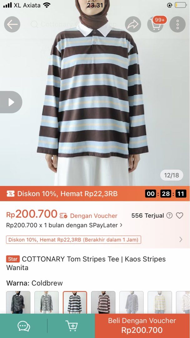 cattonary stripe kaos panjang salur (Kategori: Atasan) berada di Tegal. Dikirim oleh ftrnz (ID iklan 1452088958, Gambar 1). Deskripsi: oyen freeong .