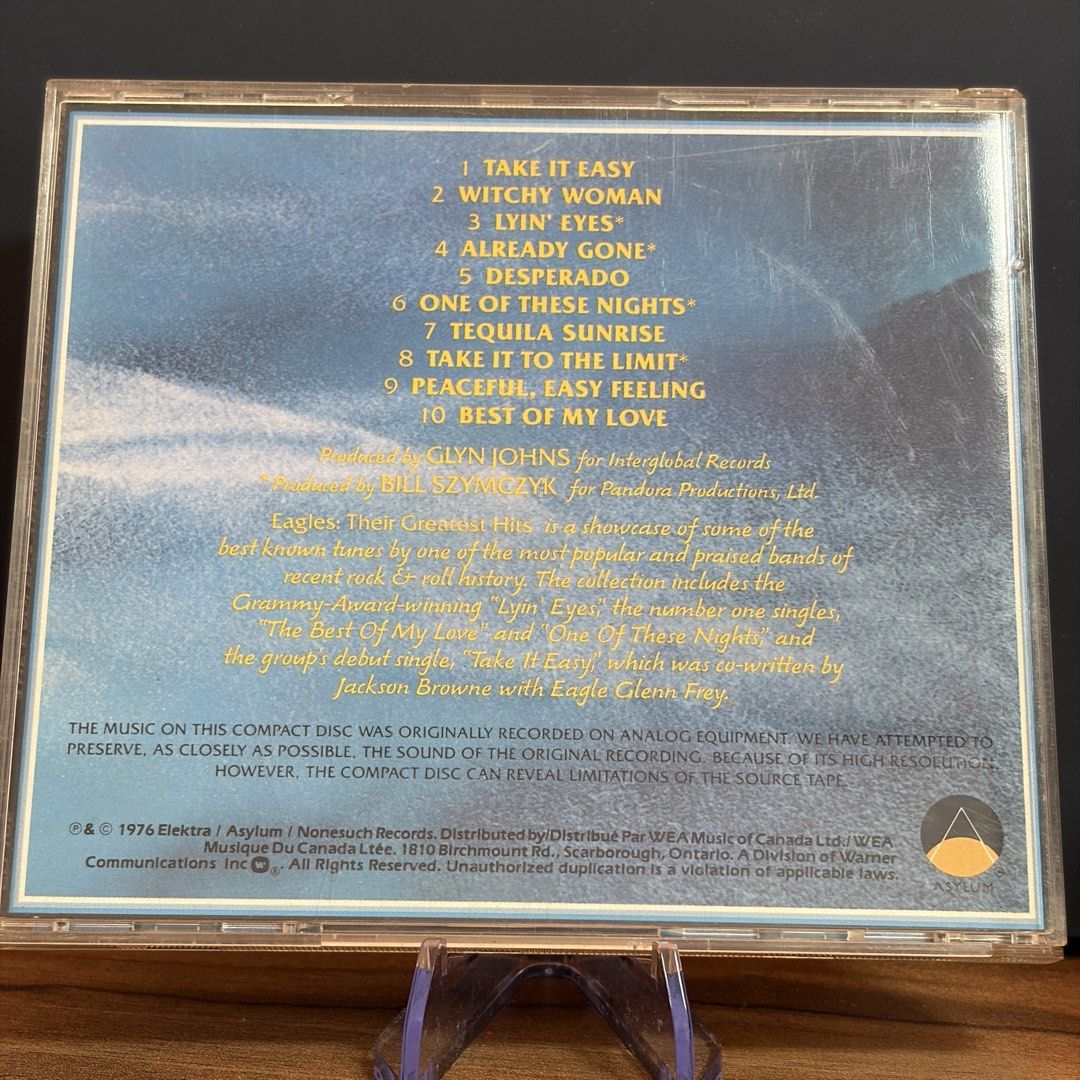 CD - Eagles (Category: CDs & DVDs) located in Singapore. Submitted by joyfarm (Listing ID 1452057192, Image 2). Description: .