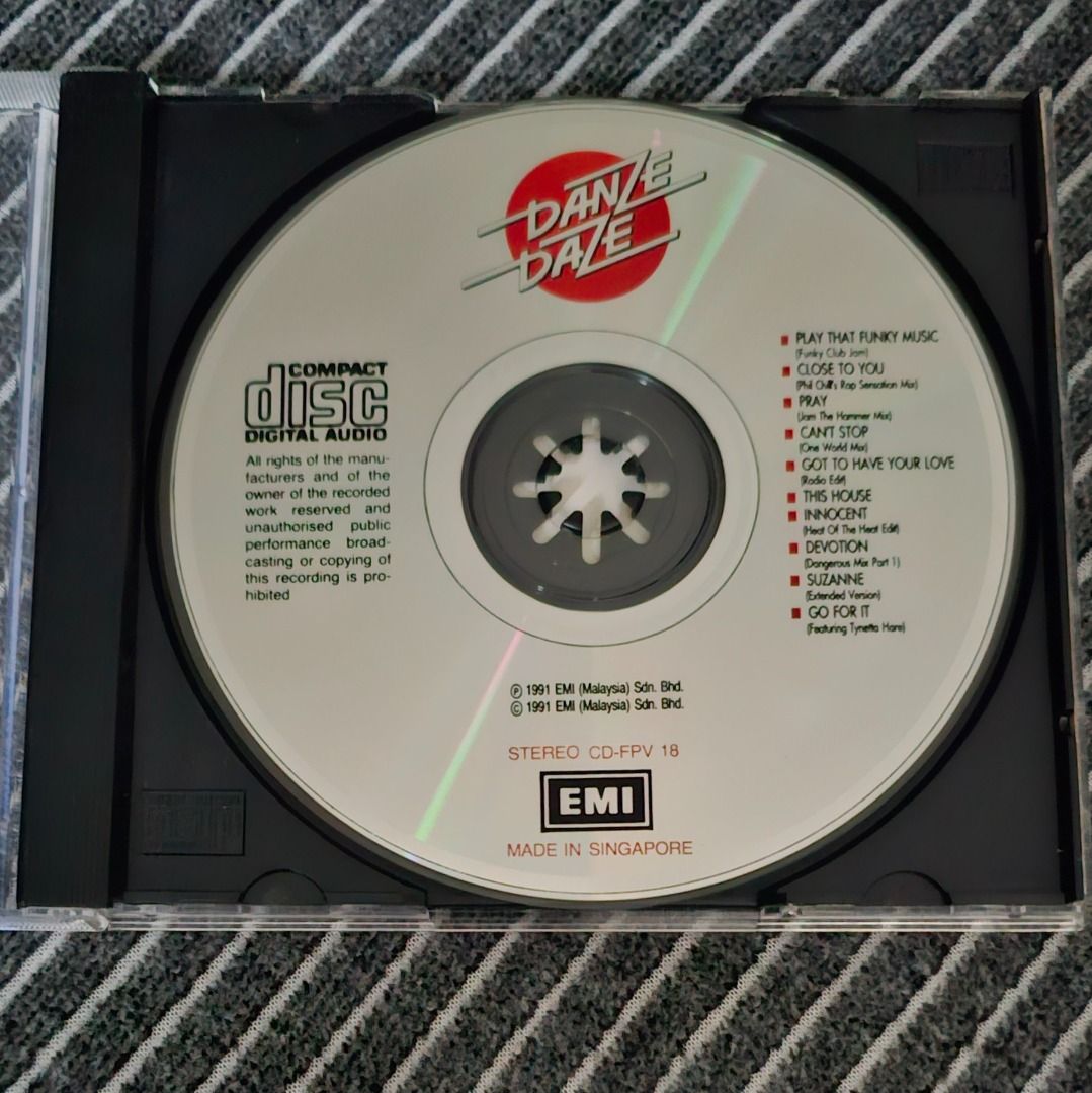 1 For 1 🇸🇬 [CD 90s Dance Compilation] Danze Daze | The Ultimate Dance Album Of The Year (1991) (Category: CDs & DVDs) located in Singapore. Submitted by strangecell (Listing ID 1452011140, Image 2). Description: Many more DJ/EDM/Dance Electronic: https://carousell.com/p/1035784902 Easy Listening/Lounge/Jazz/Funk/Soul/Chill-out: https://carousell.com/p/1028943398 Various Genres: https://www.carousell.sg/p/1253907759 *****************************