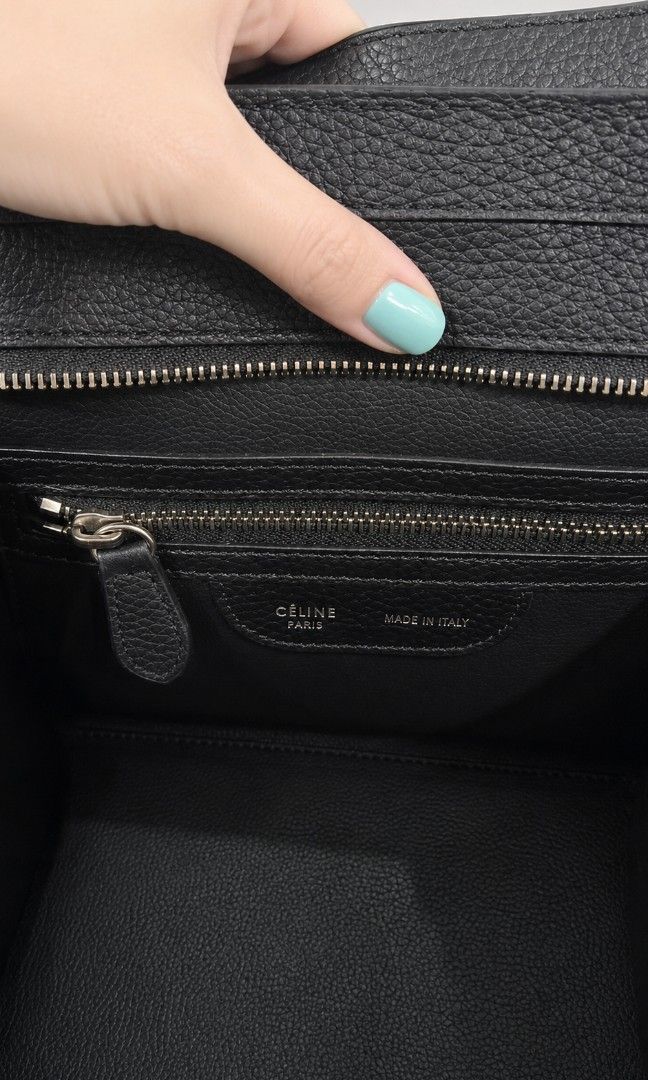 Celine Luggage (Category: Luxury Bags & Wallets) located in Pateros City. Submitted by hoarderhub (Listing ID 1452083119, Image 3). Description: Celine Micro Luggage Leather Handbag – Silver Hardware - Measurements: 30 × 29 × 17 cm. - RFS: Never used. ALL MUST GO – Declutter Sale from my personal collection. - Price is already heavily reduced and firm. No offers or negotiations, please. - All photos are current and taken by me using a DSLR. What 