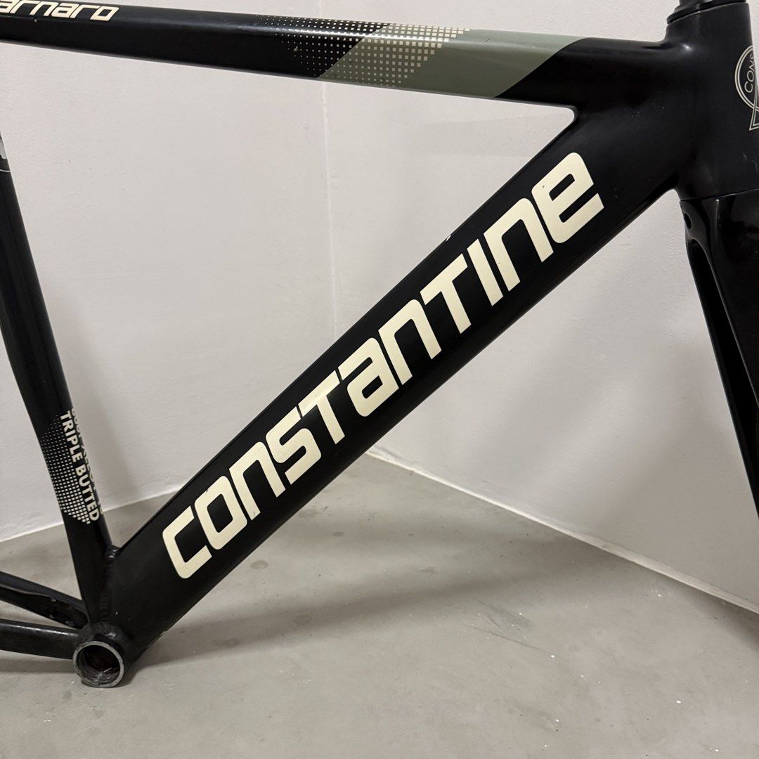 Constantine Barnard Frameset (Category: Bicycles) located in Singapore. Submitted by tianbikes.sg (Listing ID 1452028277, Image 2). Description: 2019 Constantine Barnard Frameset for fixie/track! 9/10 condition, minimal paintchips from usage, no dents no cracks no dimples. Overall frame is very well taken care off. Size 52 Includes - Frame - Carbon Fork - Headset - Seatclamp - Compression plug (seatpost can be purchased separately from my listing