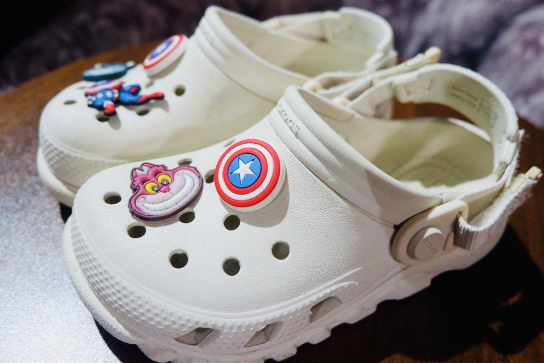 Kids Crocs in Cream (ORIGINAL) (Category: Babies & Kids Fashion) located in Pagadian. Submitted by preowneditems01 (Listing ID 1451931347, Image 2). Description: Size C11 Adjustable Strap Cream color (just needs deep cleaning) Jibbits not included. Actual pic posted Last price Shipping fee not included.